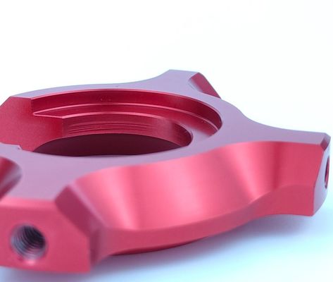 Custom Precision Aluminum CNC Milling Parts with Red Anodizing