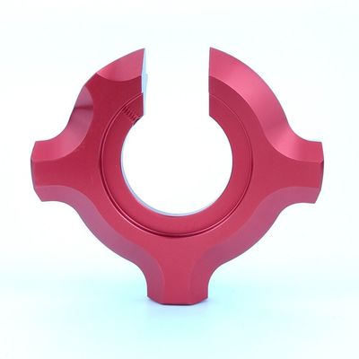 Custom Precision Aluminum CNC Milling Parts with Red Anodizing